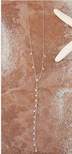 Sterling Silver Plated Cubic Zirconia 18’ Chain Necklace