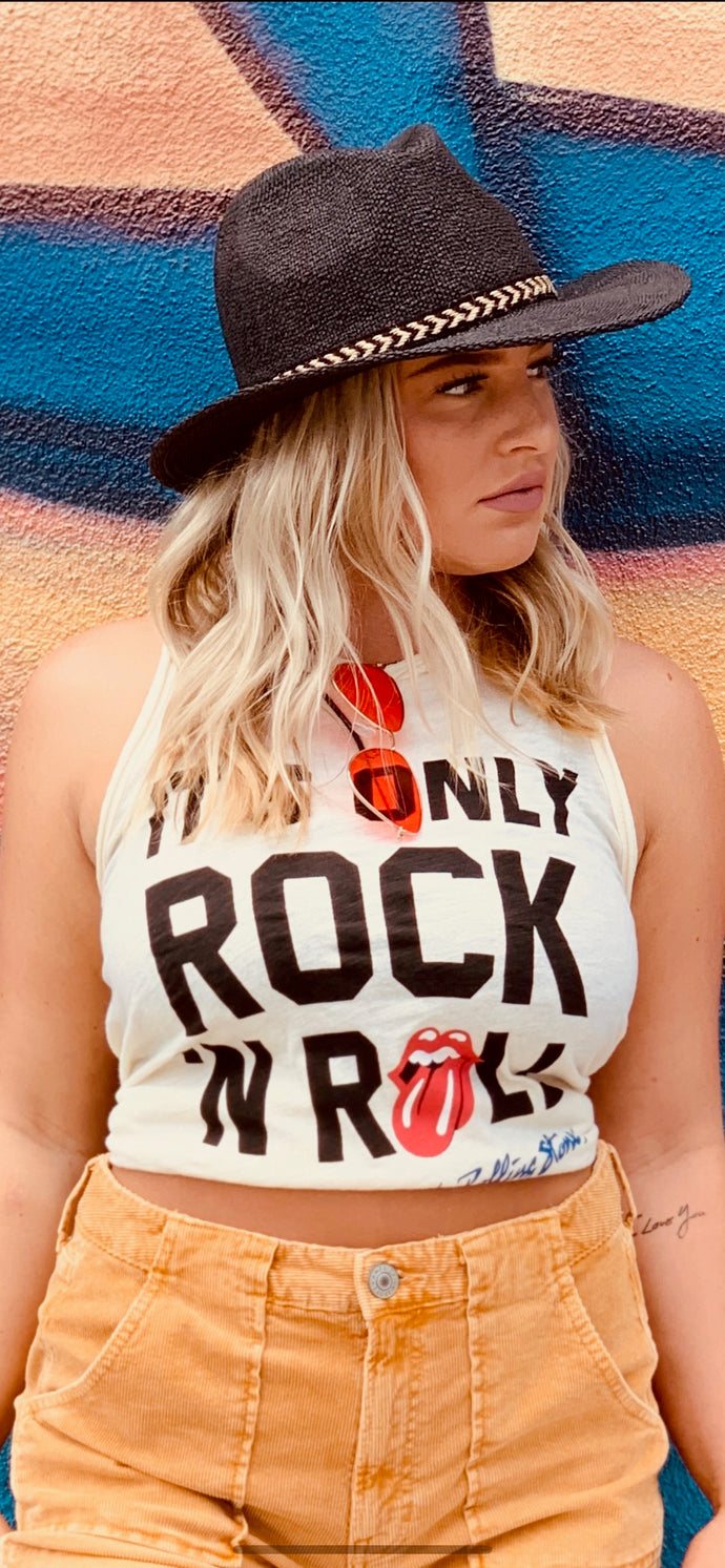 Rolling Stones Vintage Off White Tank